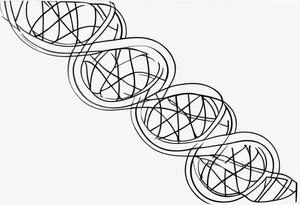 line drawing of dna tattoo idea