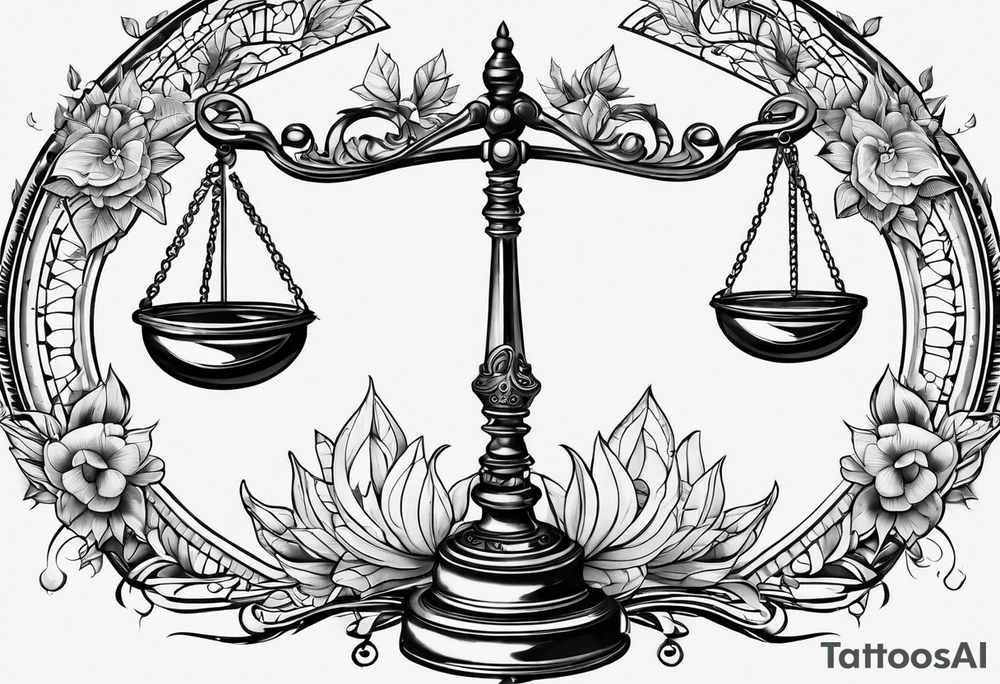 scales of libra tattoo idea