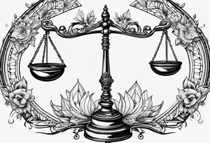 scales of libra tattoo idea