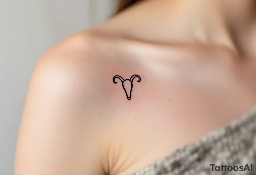 A fine-line Aries tattoo uses minimalist black ink with a pop of red for the zodiac glyph beside the constellation. tattoo idea
