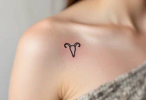 A fine-line Aries tattoo uses minimalist black ink with a pop of red for the zodiac glyph beside the constellation. tattoo idea