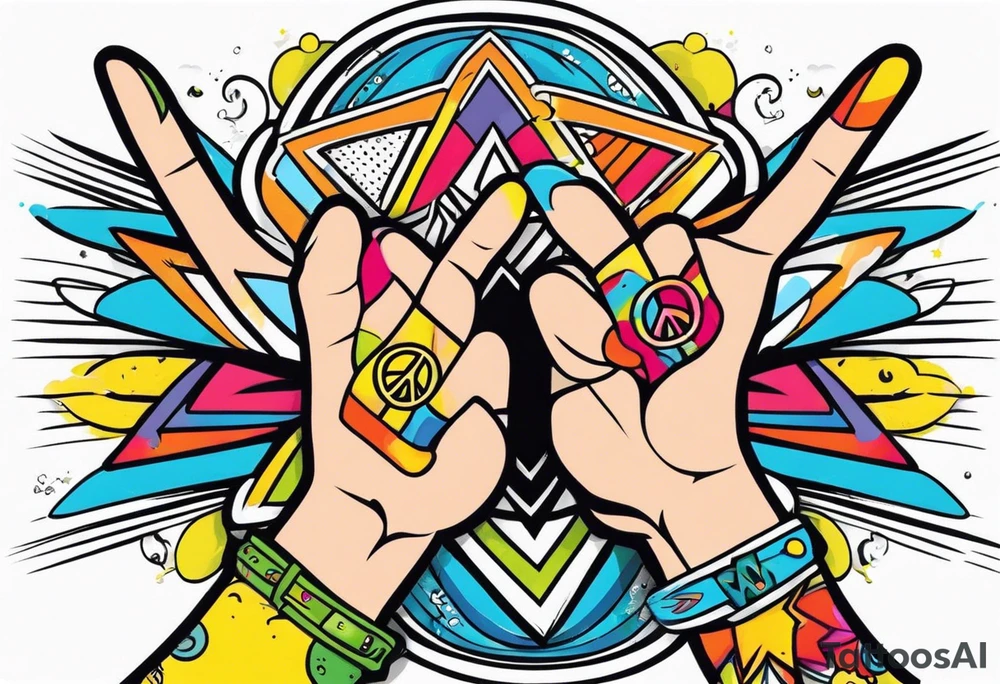 hands, peace sign tattoo idea