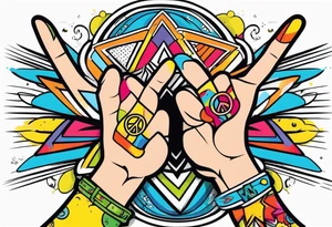 hands, peace sign tattoo idea