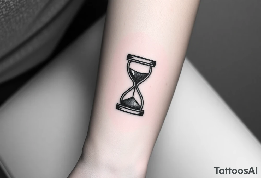 live with what you have and enjoy it to the fullest, hourglass tattoo idea