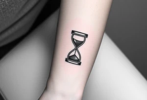 live with what you have and enjoy it to the fullest, hourglass tattoo idea