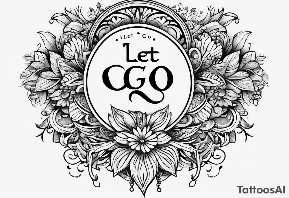 Elegant but simple design of the words Let Go tattoo idea