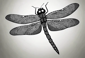 dragonfly outline tattoo idea