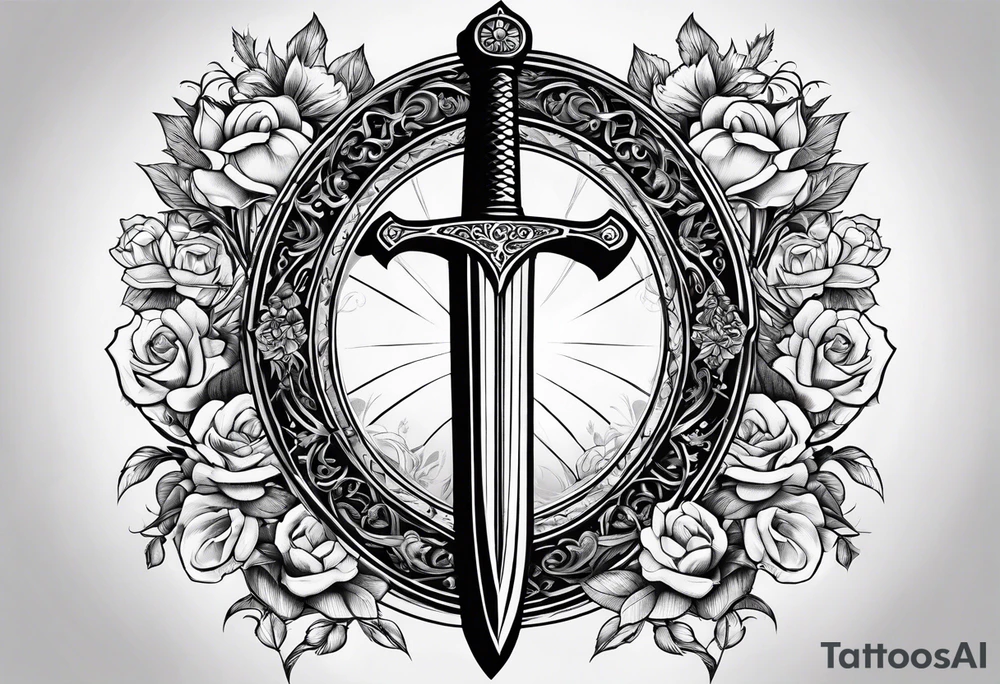 Sword, Bible, love tattoo idea