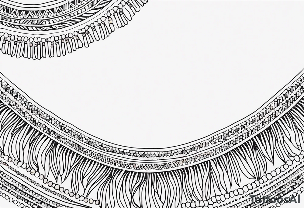 Beaded Fringe PATTERN tattoo idea