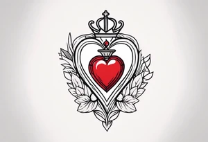 sacred heart vintage traditional tattoo simple sketch old school tattoo idea