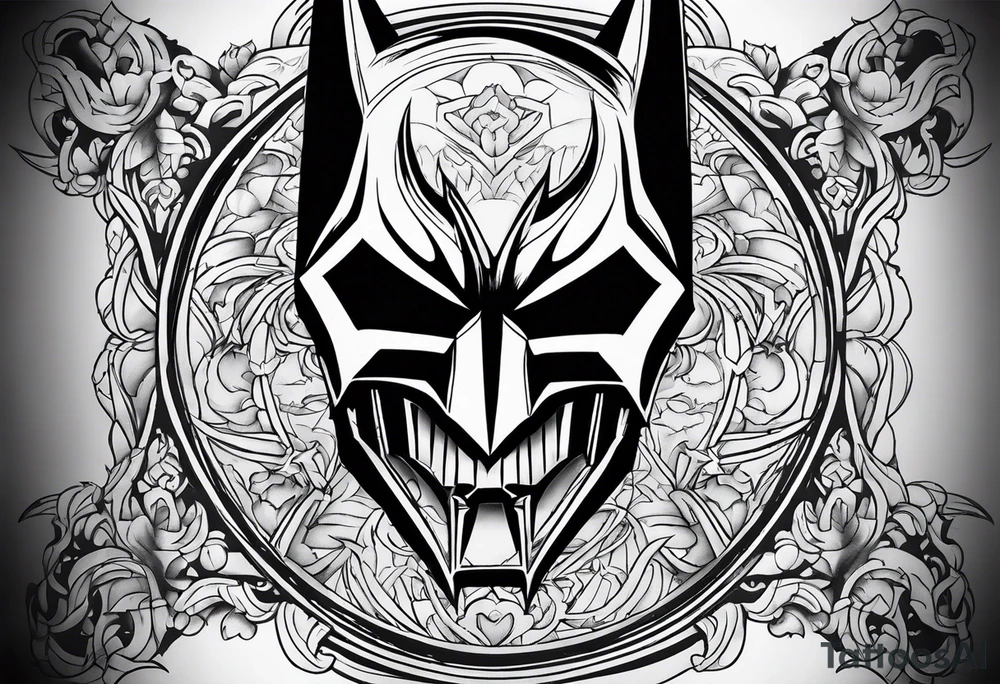 skull of batman tattoo idea