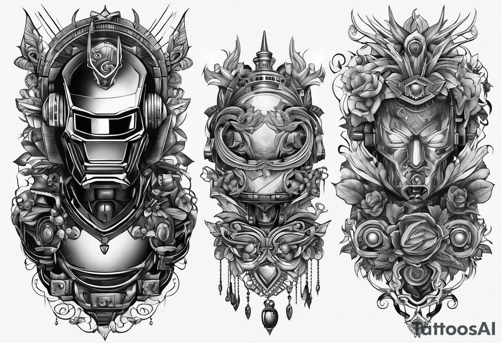 Robotic Cyber criminal tattoo idea