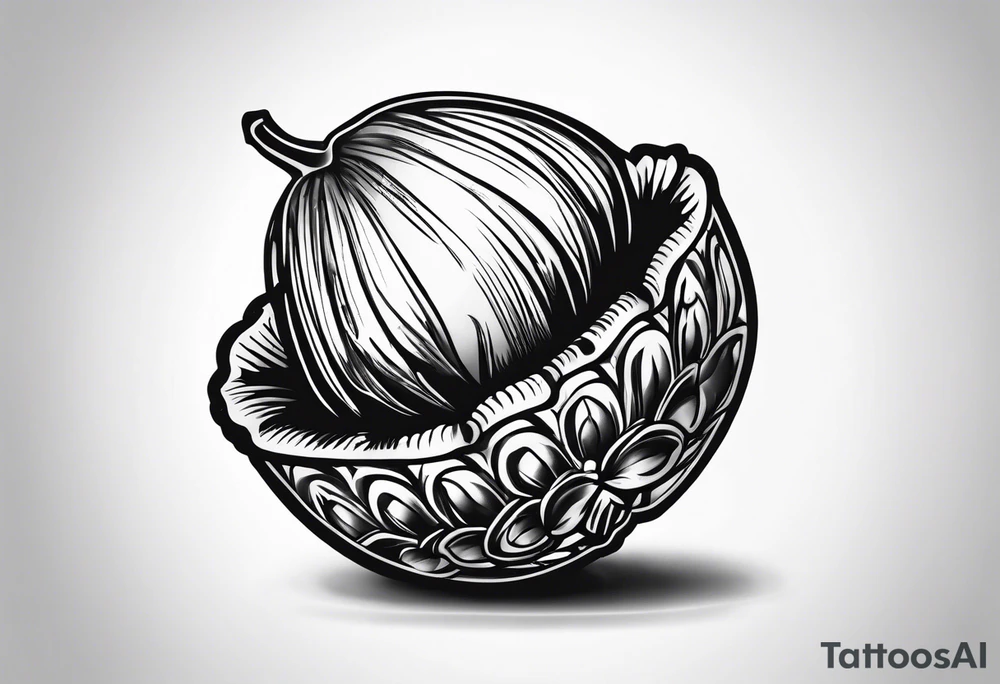 A single acorn tattoo idea