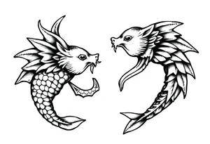 Erron, Pisces, Antique tattoo idea