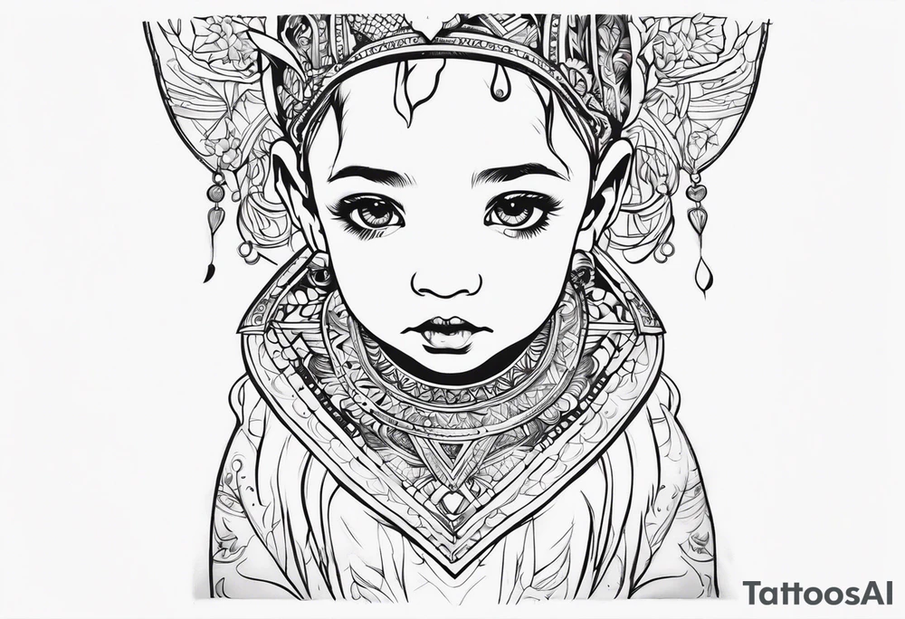 Baby boy tattoo idea