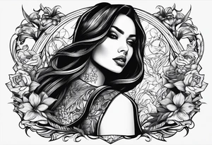 A long skinny blade tattoo idea