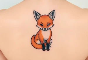 a cute little fox tattoo idea