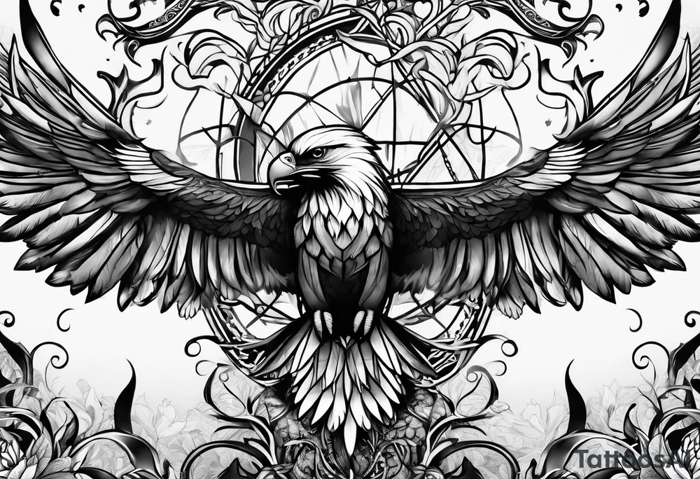 roots and wings tattoo idea