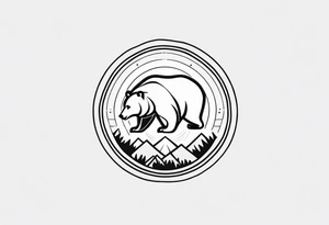 strength, small, nuanced, bear, elegant, armenian, sun, lenghty tattoo idea