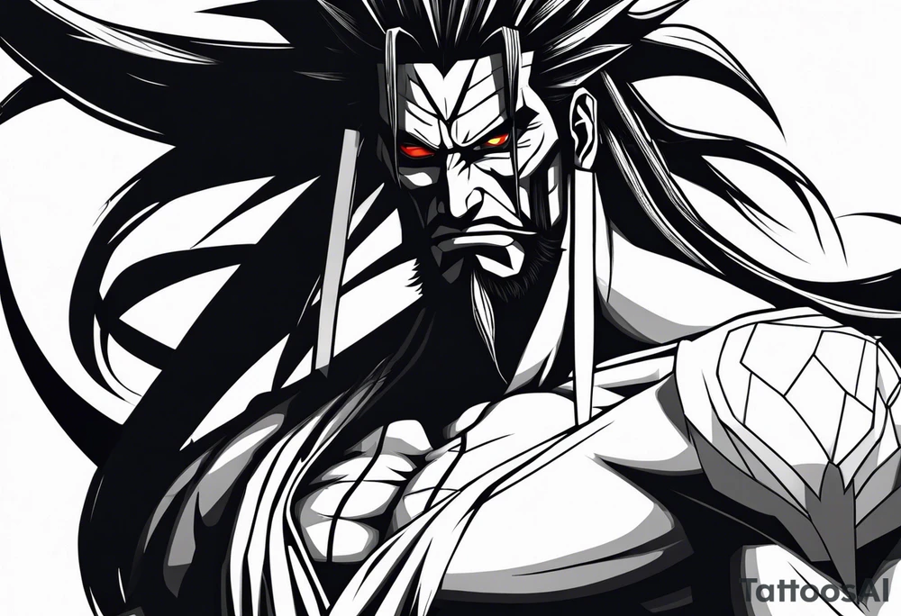 kenpachi zaraki from bleach tattoo idea