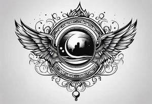 A minimal-styled tattoo design that represents the concept of living a life is happiness. tattoo idea