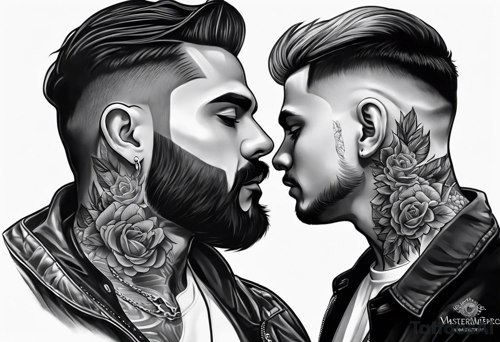Father son half sleeve tattoo idea