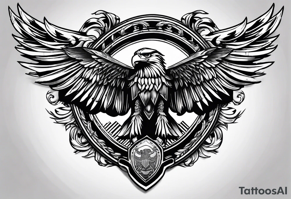 a German plaque with the german eagle tattoo idea