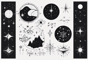 Constellation in the night sky tattoo idea