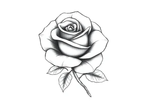 ROSE WITH FLORIDA WRITTEN IN VERTICAL FOR THE STEM tattoo idea