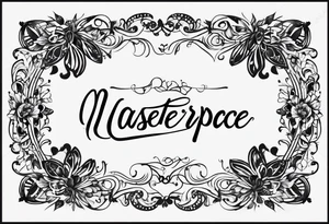 Script in a cursive font of the following words “There’s glitter on the floor after the party…” with sparkle designs tattoo idea