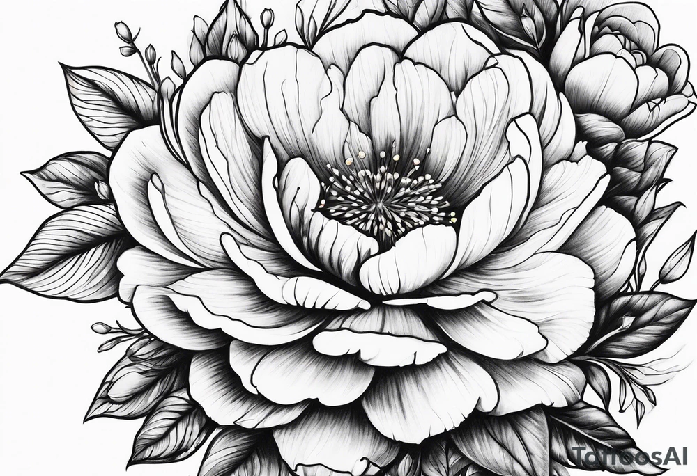 Flowers blossoming tattoo idea