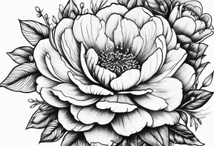 Flowers blossoming tattoo idea
