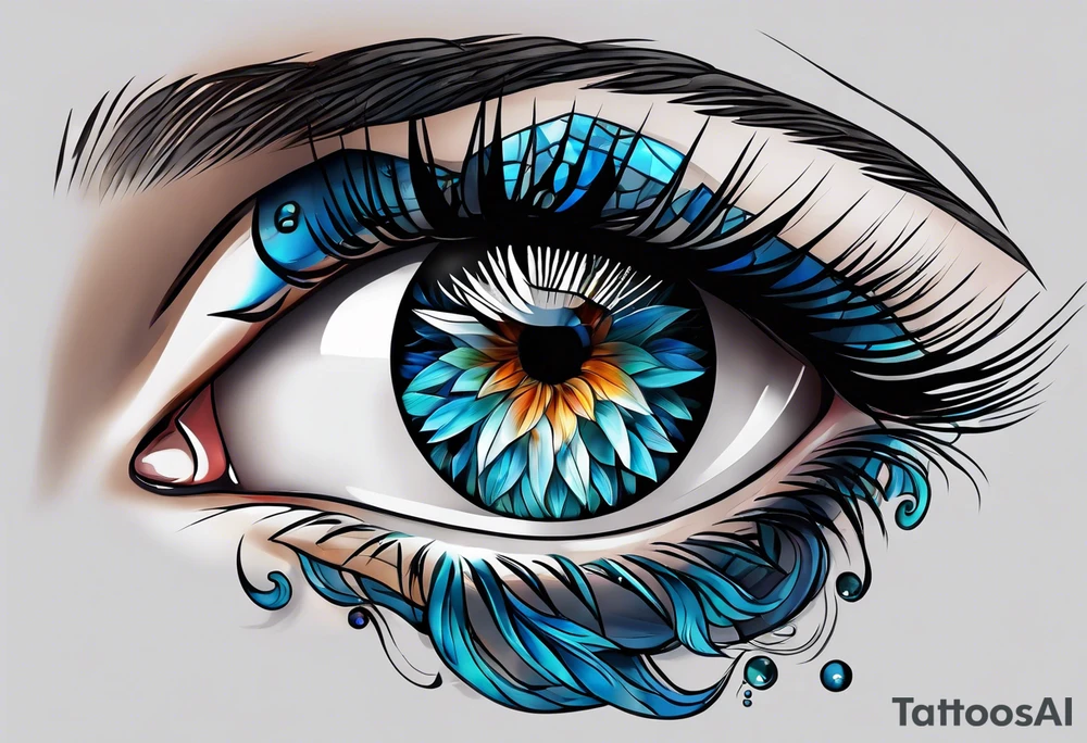 Blue eye tattoo idea