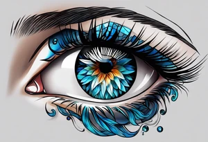Blue eye tattoo idea