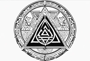 Valhalla fire runes
Sword shield valknut tattoo idea