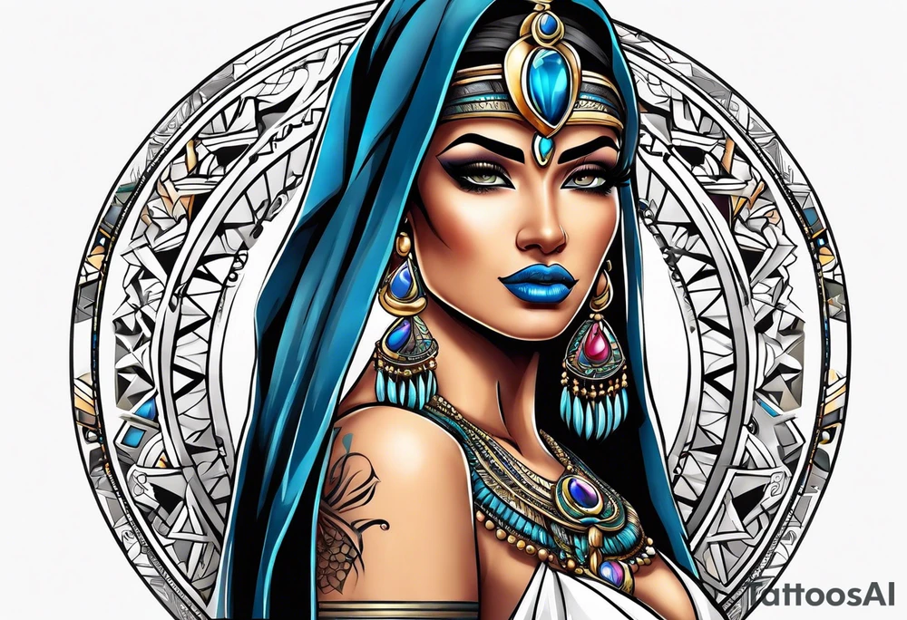 Egyptian princesses but gangster ones tattoo idea
