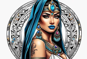 Egyptian princesses but gangster ones tattoo idea