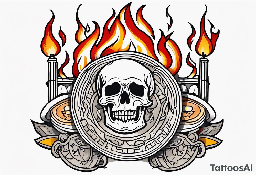 fire money tattoo idea