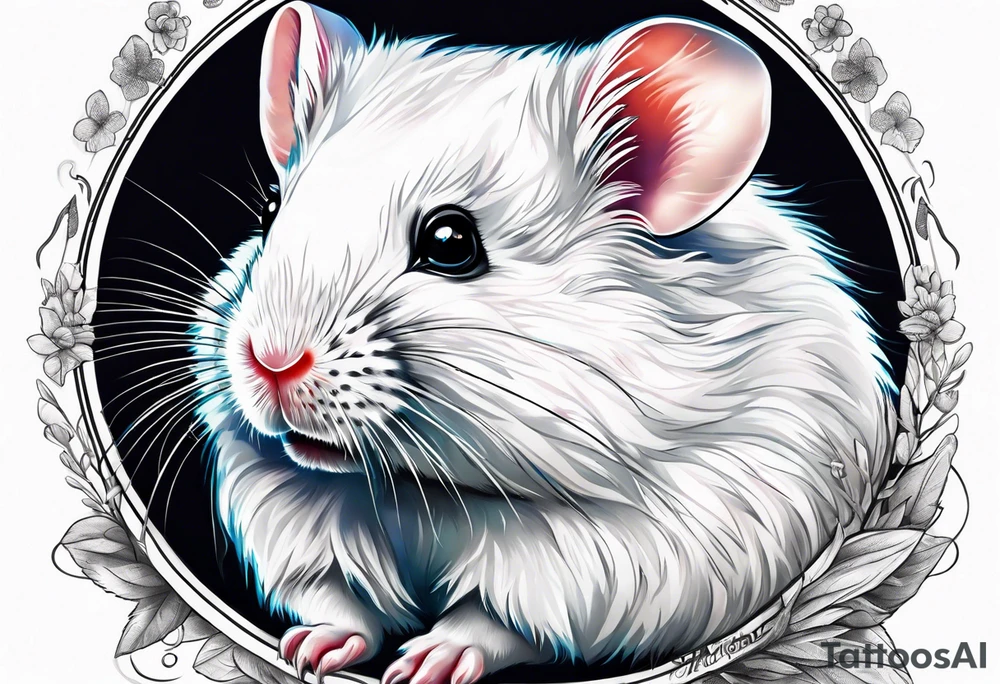 A white hamster tattoo idea