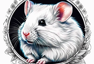 A white hamster tattoo idea