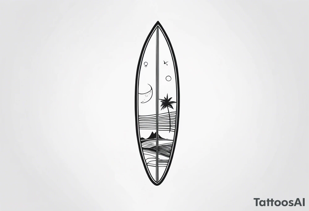 Surfboard tattoo idea
