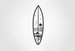 Surfboard tattoo idea