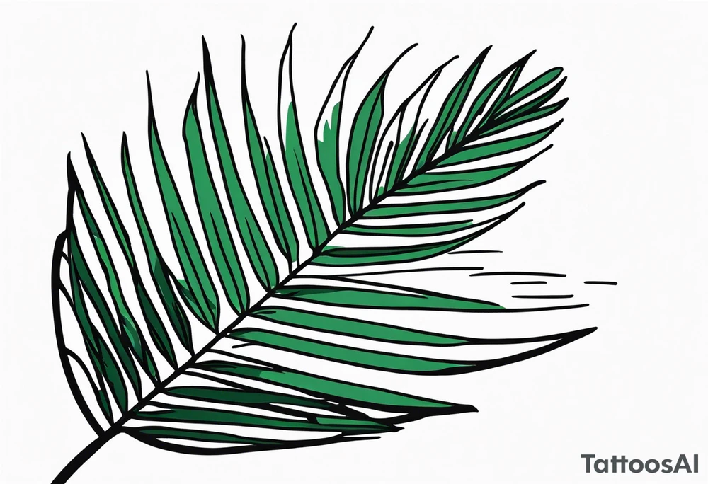Palm leaf tattoo idea