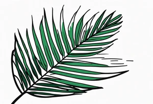 Palm leaf tattoo idea