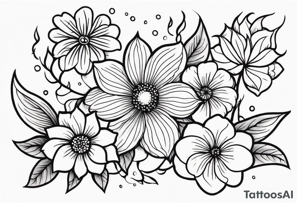 Flowers that burn and have black
flames on them tattoo idea Flowers that burn and have black
flames on them tattoo idea