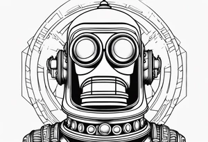 Futurama Bender Head tattoo idea