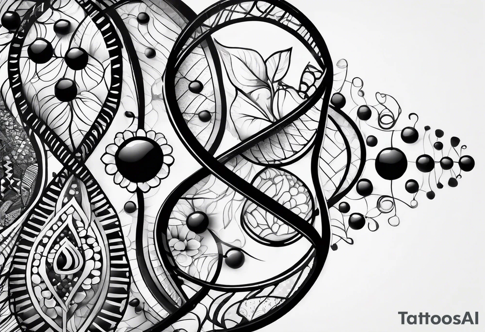 detailed DNA tattoo idea