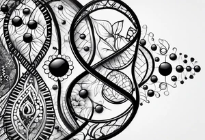 detailed DNA tattoo idea