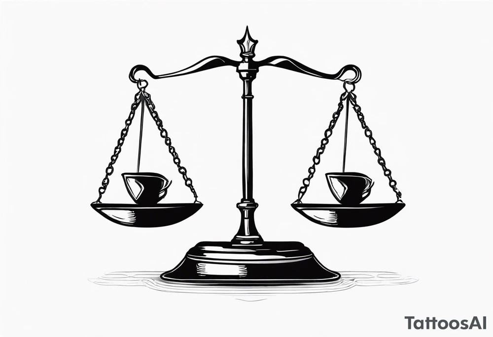 Tipping the scales tattoo idea