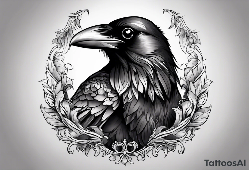 raven tattoo idea